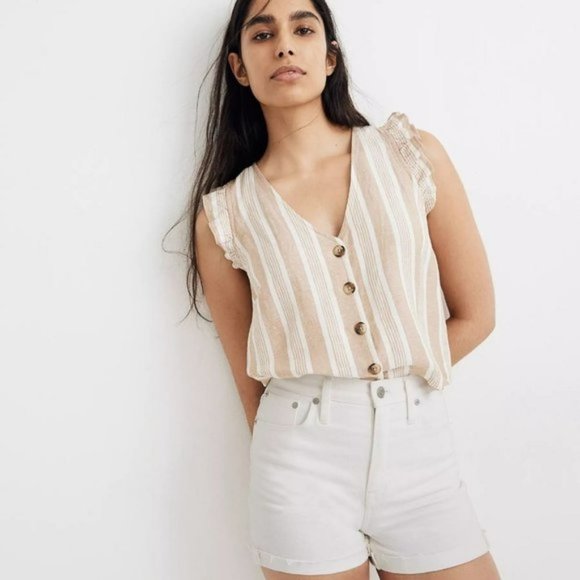 Madewell Pants - 🆕Madewell Shorts - High-Rise Denim Shorts in Tile White